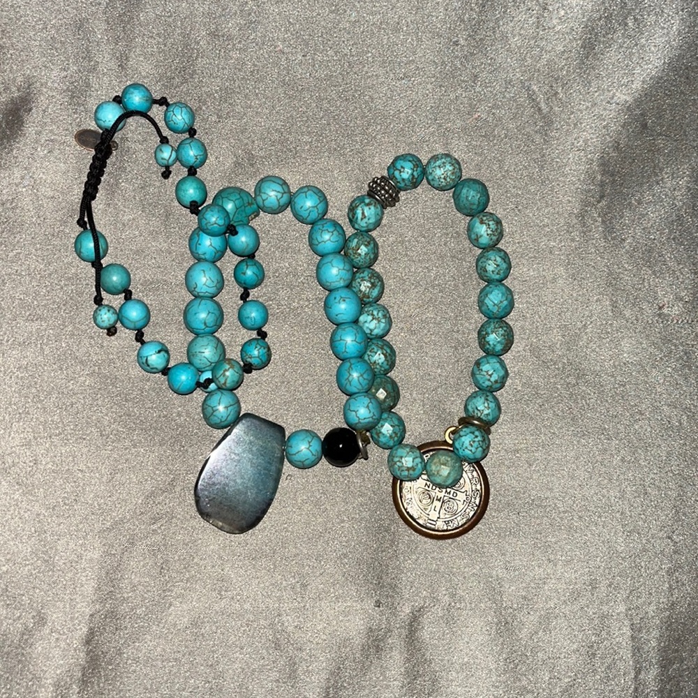 Turquoise beaded bracelets